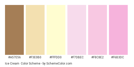 Ice Cream Color Scheme » Brown » SchemeColor.com